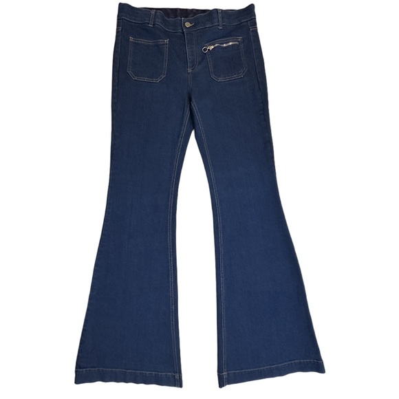 STELLA MCCARTNEY | True Blue 70s Flares High Rise Denim Jeans Pants Bellbottoms - Picture 3 of 15
